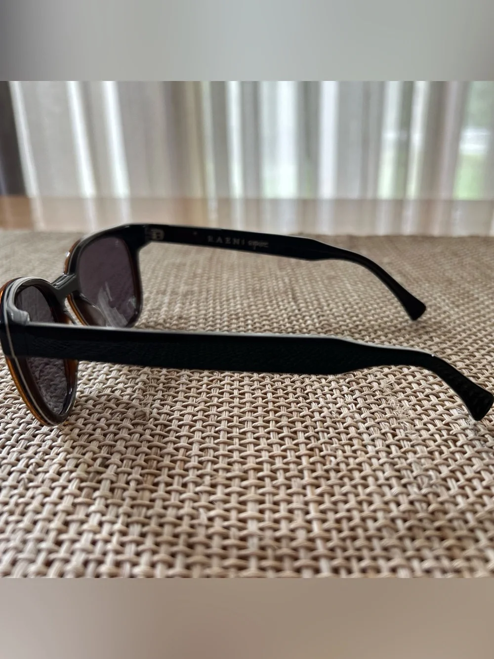 RAEN Optics Squire Chocolate & White Polarized Sunglasses with Case.